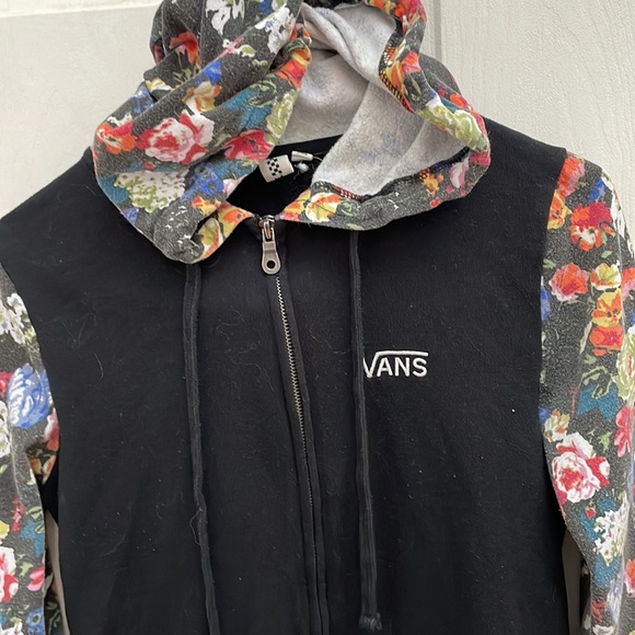 Ladies Vans floral hoodie - Picture 3 of 4